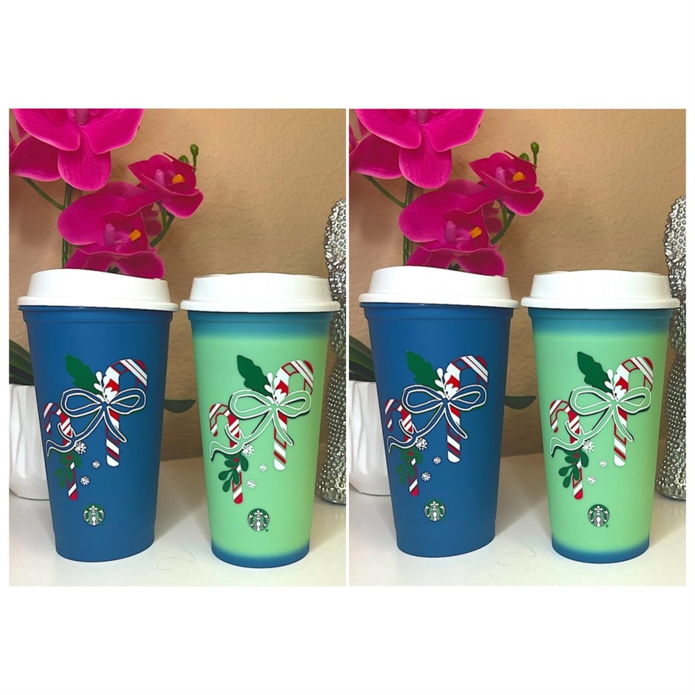 ☃️🎄❄️❣️Starbucks Reusable Hot coffee Cup set of 4